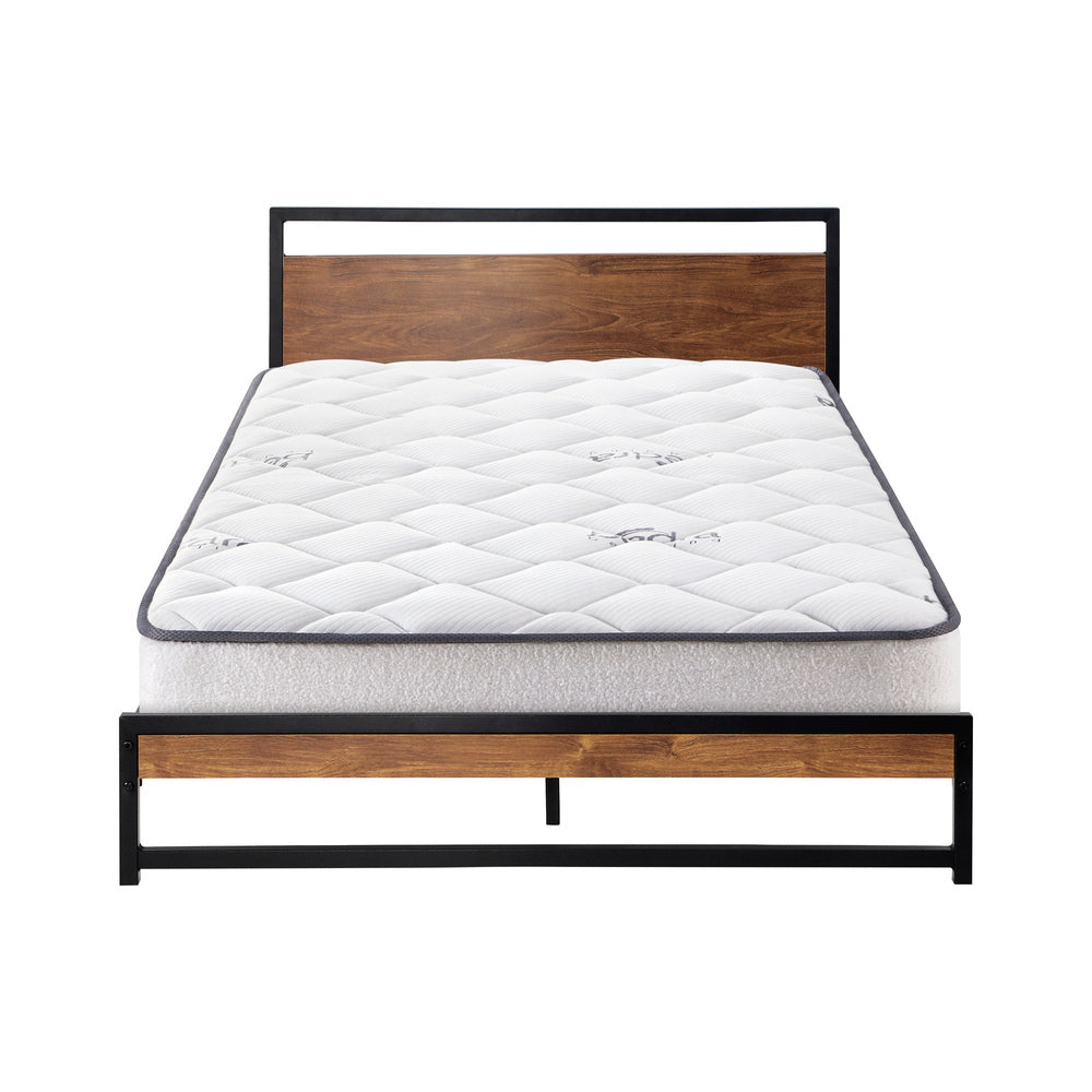 Metal Bed Frame King Single Beds Platform with Mattress
