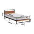 Metal Bed Frame King Single Beds Platform with Mattress