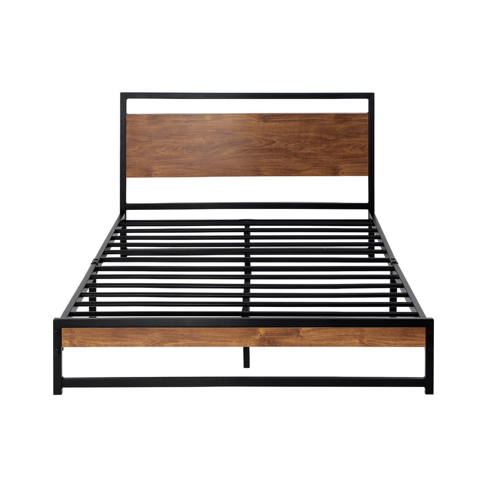 Metal Bed Frame Single Size Beds Platform Wood