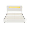 Bed Frame Double Size with LED Lights USB Charging Headboad