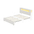 Bed Frame Double Size with LED Lights USB Charging Headboad