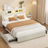 Double Bed Frame with LED Headboard, USB Charging & 2 Drawers