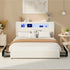 Double Bed Frame with LED Headboard, USB Charging & 2 Drawers