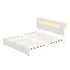 Bed Frame King Size with LED Lights USB Charging Headboad