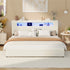 Bed Frame King Size with LED Lights USB Charging Headboad