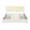 Bed Frame King Size with LED Lights USB Charging Headboad