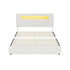 Bed Frame Queen Size with LED Lights USB Charging Headboad