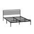 Double Metal Bed Frame Railing-style Black