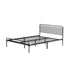 Double Metal Bed Frame Railing-style Black