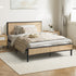Metal Bed Frame King Single Size with Rattan Board