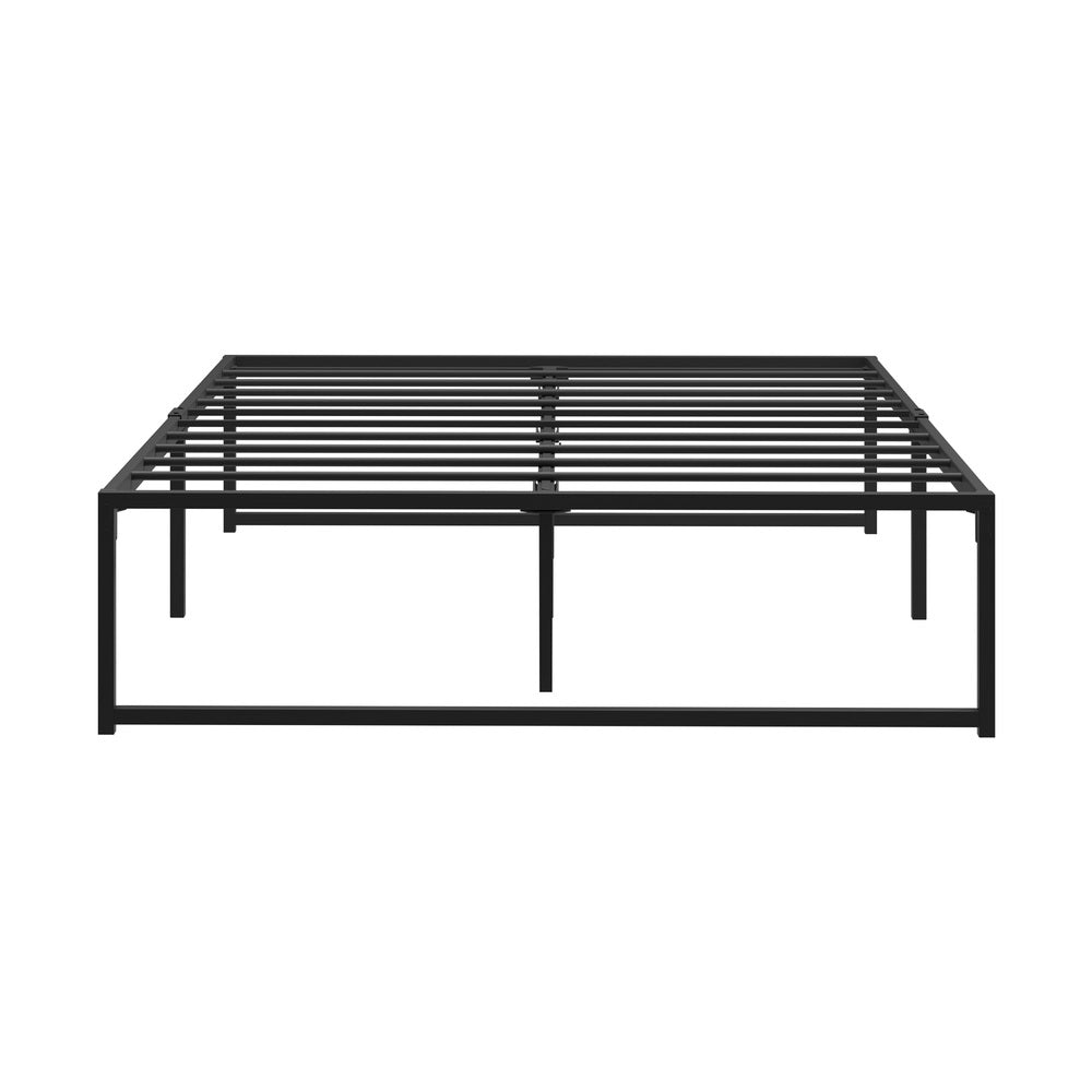 Metal Bed Frame Double Size Beds Platform Black