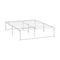 Metal Bed Frame Double Size Bed Base White