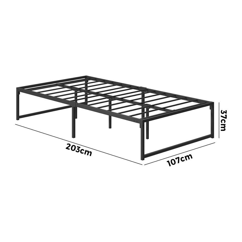 Metal Bed Frame King Single Beds Platform Black