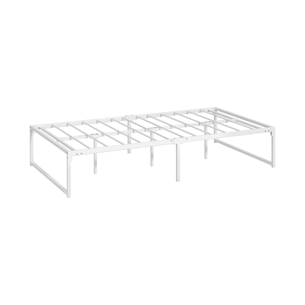 Metal Bed Frame King Single Bed Base White