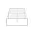 Metal Bed Frame King Single Bed Base White