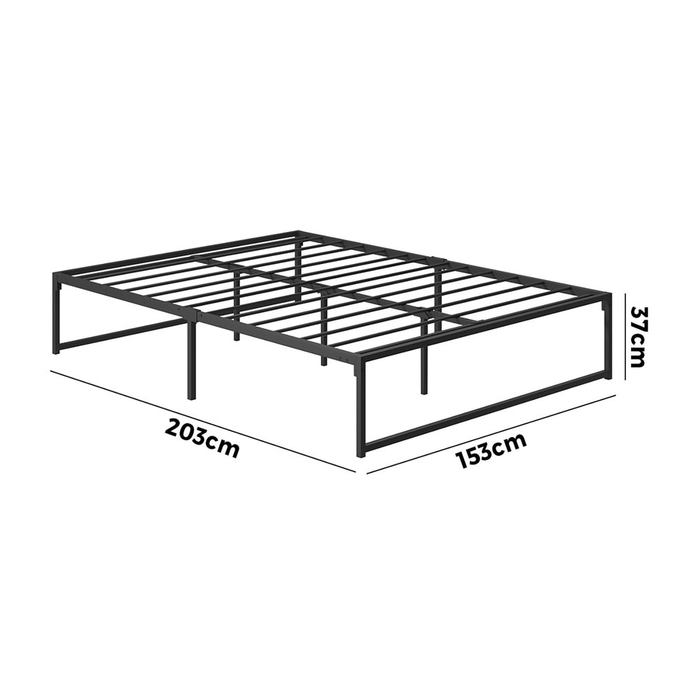 Metal Bed Frame Queen Size Beds Platform Black
