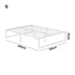 Metal Bed Frame Queen Size Bed Base White