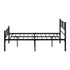 Oikiture Metal Bed Frame Double Size Bed Base Platform Black SIS