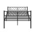 Oikiture Metal Bed Frame Double Size Bed Base Platform Black SIS