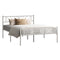 Metal Bed Frame – Double, Rails Design, Powder‑Coated, Under‑Bed Storage, White