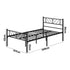 Oikiture Metal Bed Frame King Single Bed Base Platform Black SIS