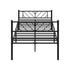 Oikiture Metal Bed Frame King Single Bed Base Platform Black SIS