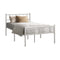 Metal Bed Frame – King Single, Rails Design, Powder‑Coated, Storage Height, White