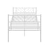 Metal Bed Frame – King Single, Rails Design, Powder‑Coated, Storage Height, White