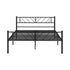 Oikiture Metal Bed Frame Queen Size Bed Base Platform Black SIS