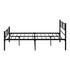 Oikiture Metal Bed Frame Queen Size Bed Base Platform Black SIS