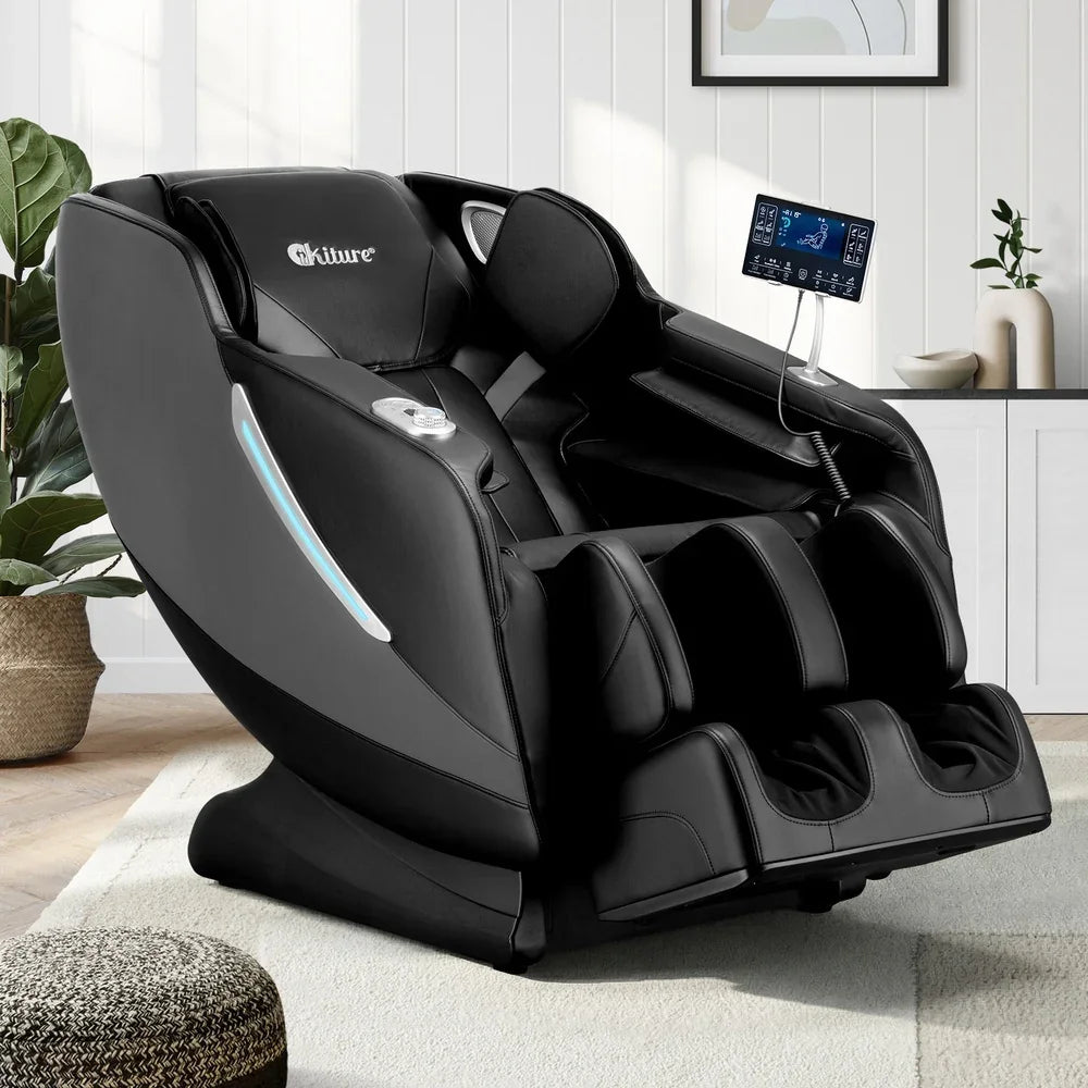 Electric Massage Chair Full Body Zero Gravity Heating Black