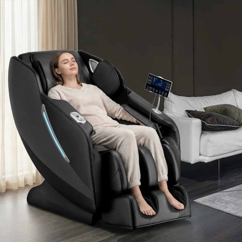 Electric Massage Chair Full Body Zero Gravity Heating Black