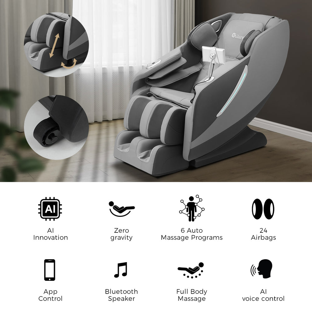 Electric Massage Chair Heated Recliner Full Body Massager