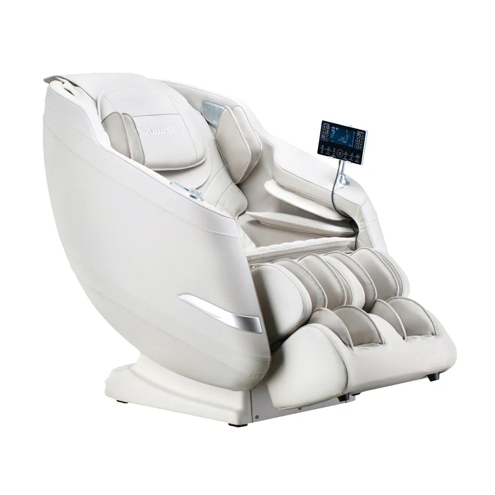 4D Massage Chair Electric Recliner SL Track Heated Beige