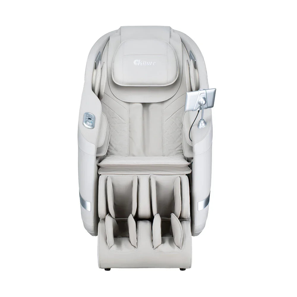 4D Massage Chair Electric Recliner SL Track Heated Beige