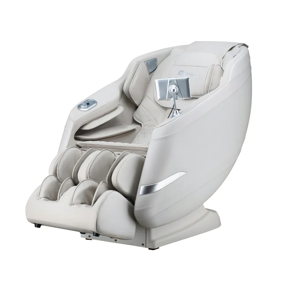4D Massage Chair Electric Recliner SL Track Heated Beige