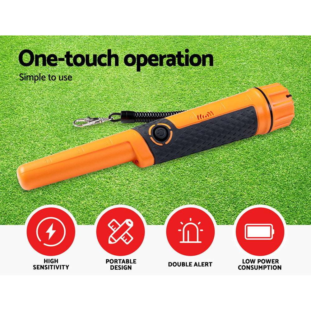 Waterproof Pinpointer Metal Detector 360° Gold Treasure Finder Handheld Tool
