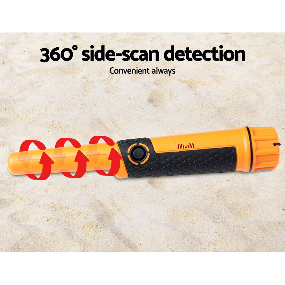 Waterproof Pinpointer Metal Detector 360° Gold Treasure Finder Handheld Tool