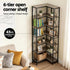 Artiss 6 Tiers Bookshelf Corner Shelf Bookcase Display Shelves Oak
