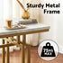 Console Table Hallway Entryway Table Marble Effect 110CM White & Gold