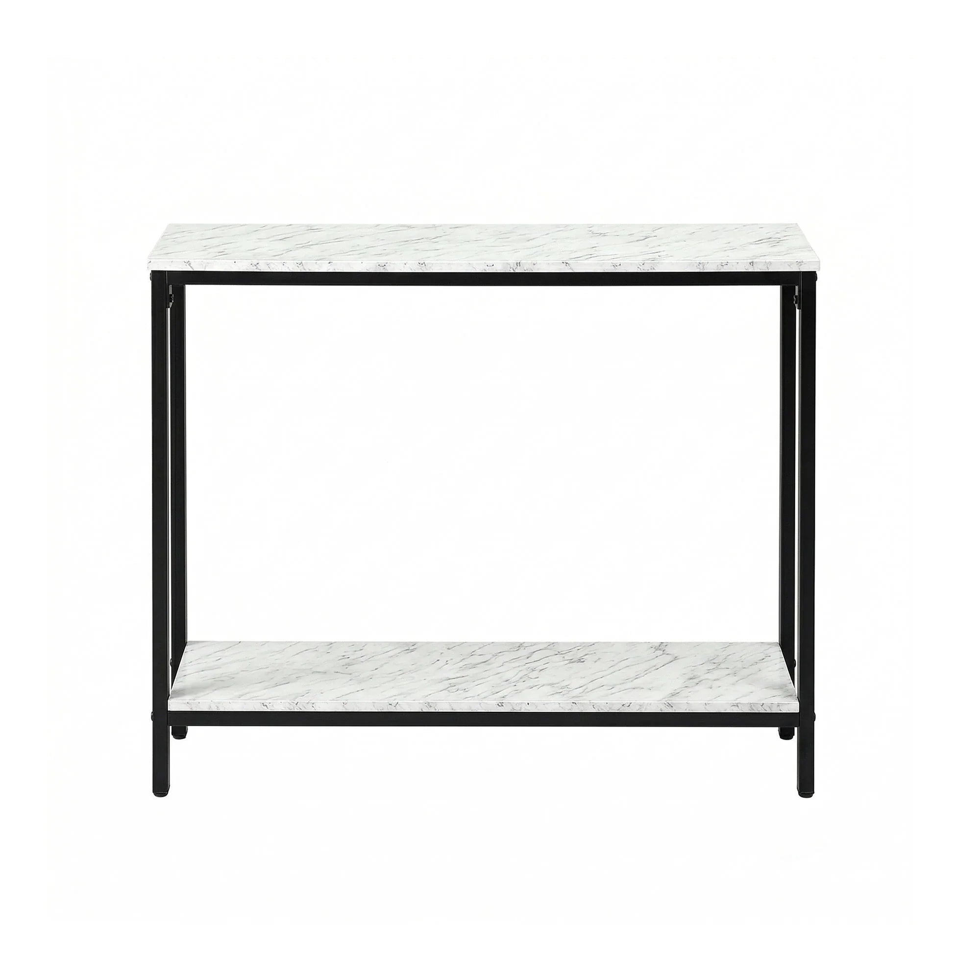 Console Table Entryway Hallway Display Desk Marble Effect White
