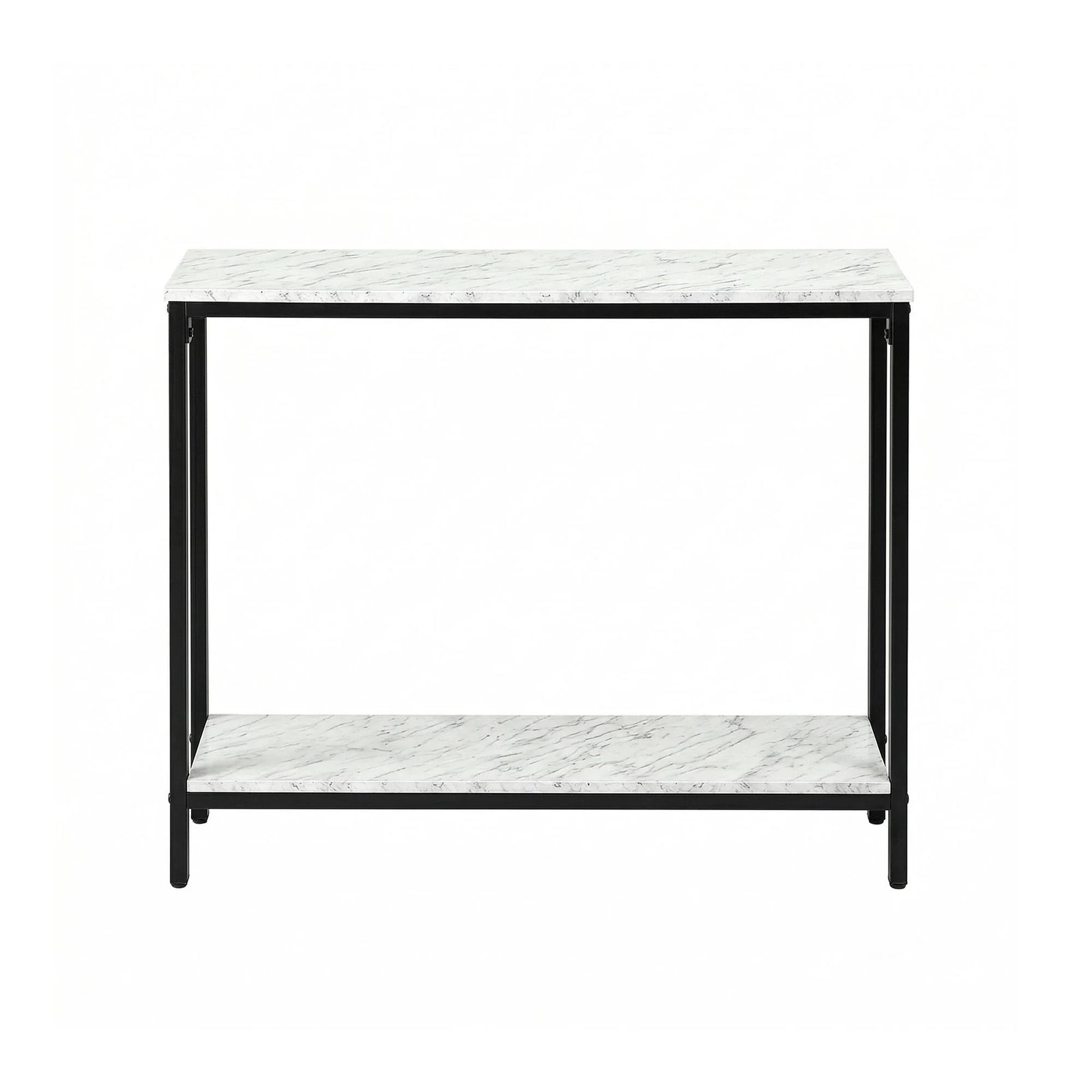Console Table Entryway Hallway Display Desk Marble Effect White