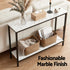 Console Table Entryway Hallway Display Desk Marble Effect White