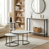 Console Table Entryway Hallway Display Desk Marble Effect White