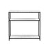 Console Table Marble Effect 3-Tier Sofa Entryway Side Table 90CM White