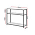 Console Table Marble Effect 3-Tier Sofa Entryway Side Table 90CM White