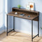 Artiss 100cm Computer Desk with Shelf Oak Black Study Office Workstation Desk