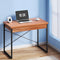 Artiss 100cm Computer Desk with Drawers Walnut Black Office Study Work Desk