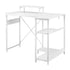 Artiss Computer Desk L-Shape Home Office Study Table Open Shelves White 100CM