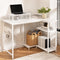 Artiss Computer Desk L-Shape Home Office Study Table Open Shelves White 100CM